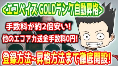 【2021年度最新版】【エコペイズ】GOLD自動昇格の方法と登録方法を徹底開設!!